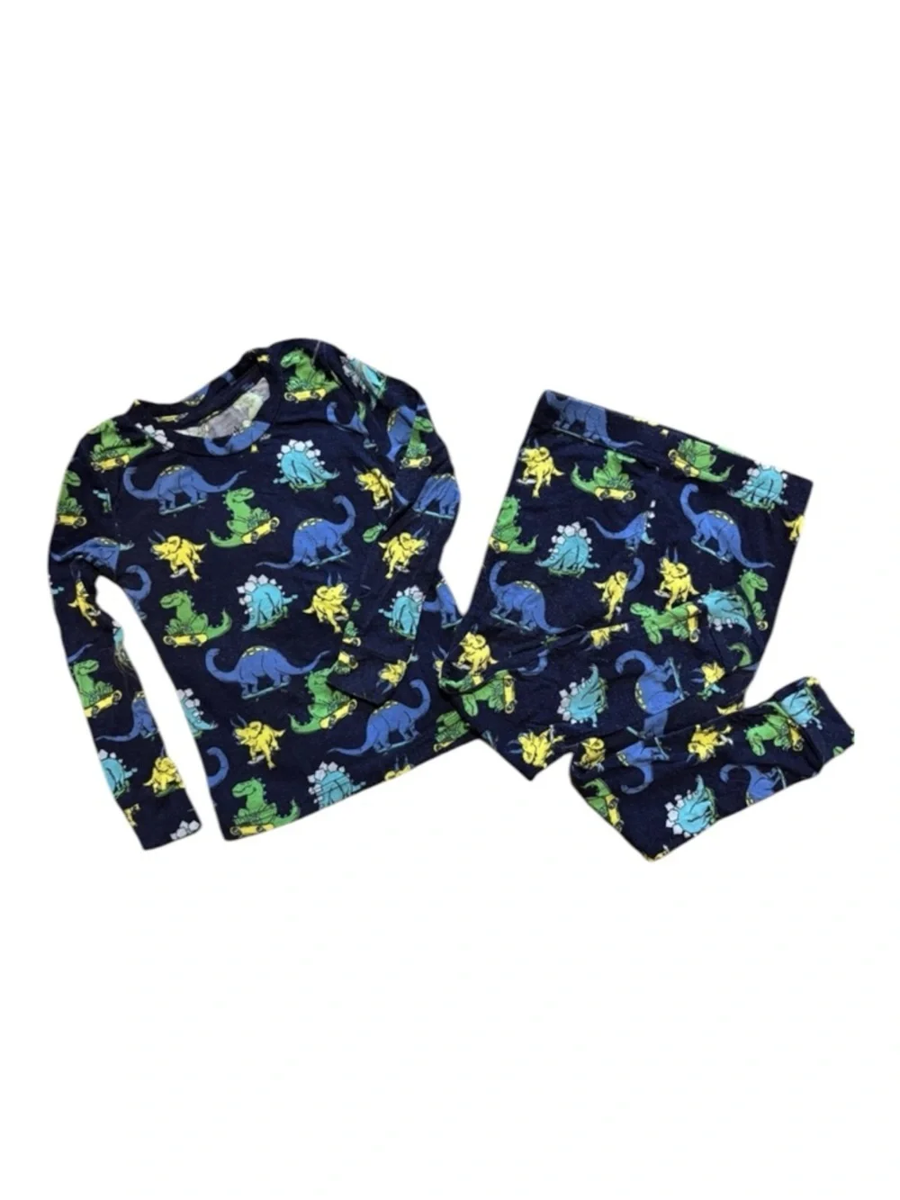 Bamboo Dinosaur PJs Print Kids Boys Pajama Set Viscose Buttery Soft 24 months